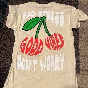 NWOT Red Eight GOOD VIBES Cherry T Shirt 
size Small